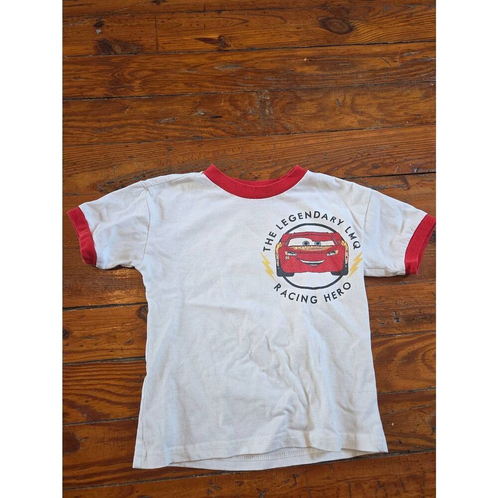 Vintage Kids Cars Lightning McQueen Ringer Shirt